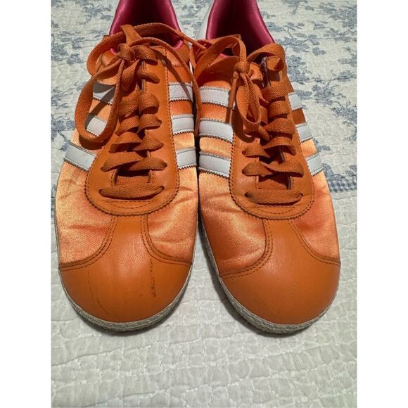 Adidas Gazelle Orange trainers leather 8 1/2 - Picture 8 of 12